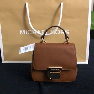 NWT authentic Michael Kors mini Bridgette brown